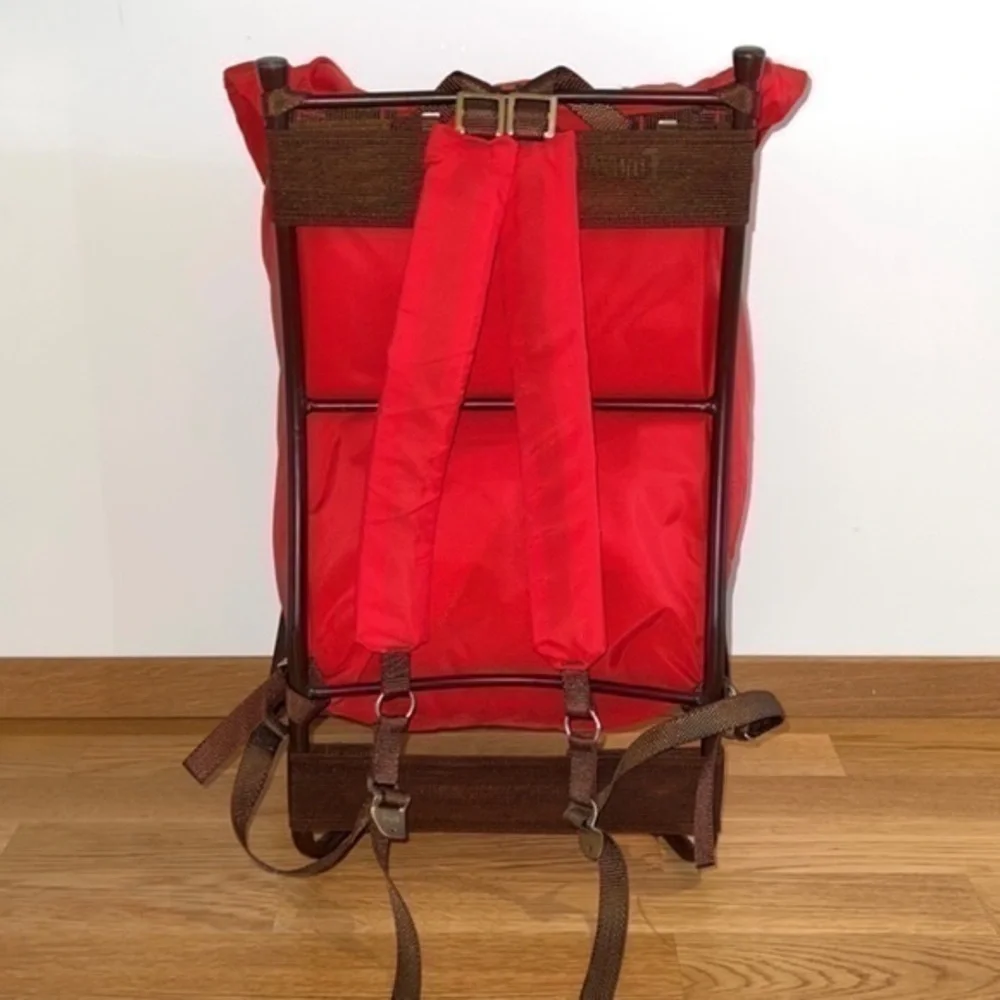 Bergans Of Norway Vintage 1970’s Norwegian Red Nylon Hiking Rucksack‎ Backpack